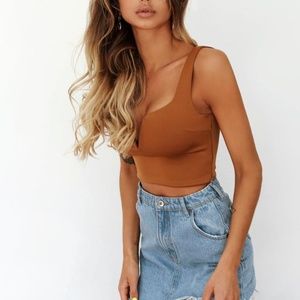 Tiger Mist Leah Top in TAN